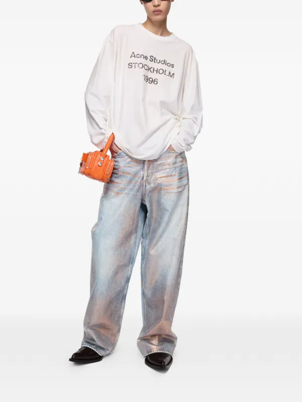 Acne Studios グリッタージーンズ | ブルー | FARFETCH JP