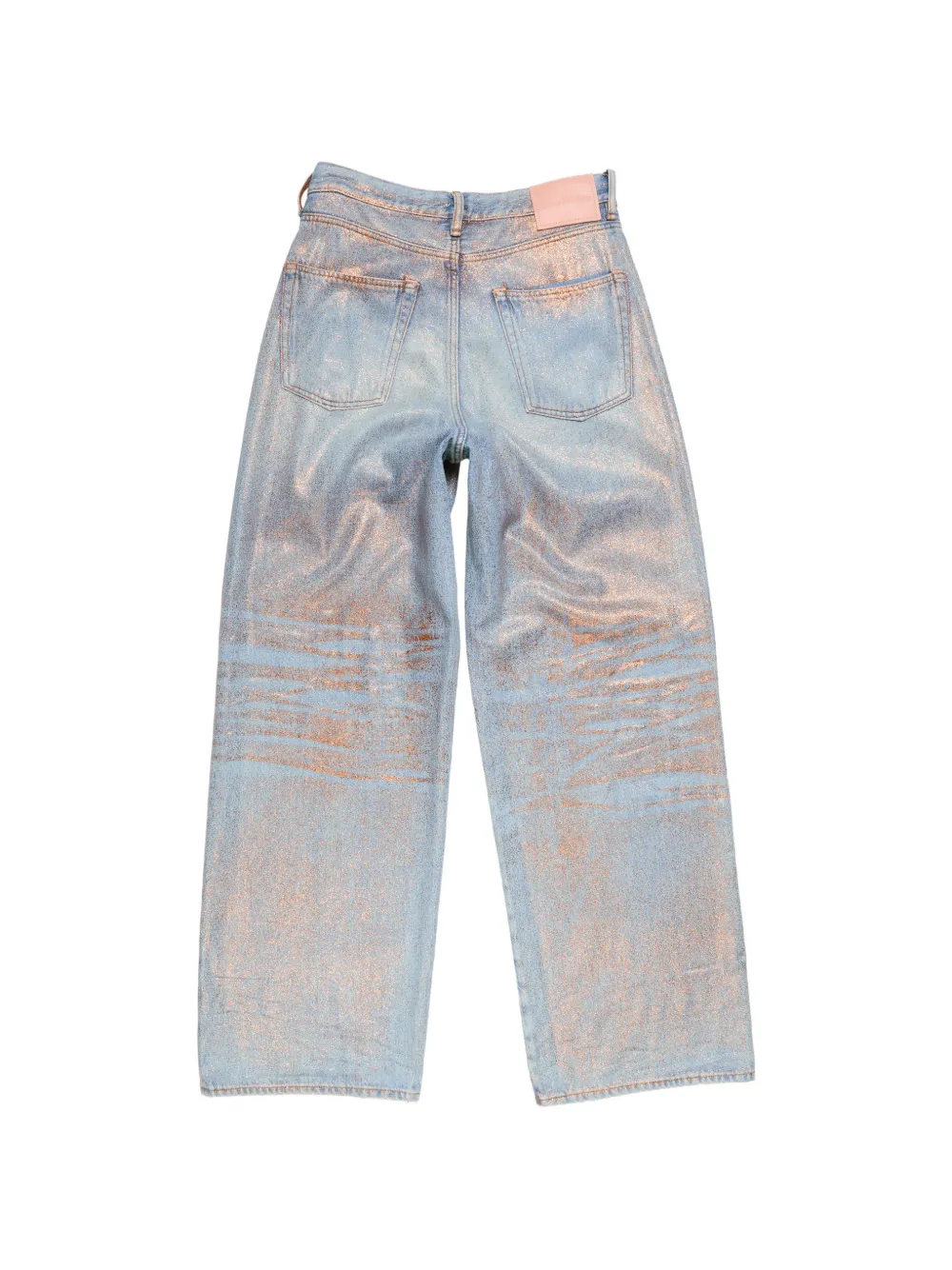 Acne Studios Ruimvallende jeans met glitter Blauw