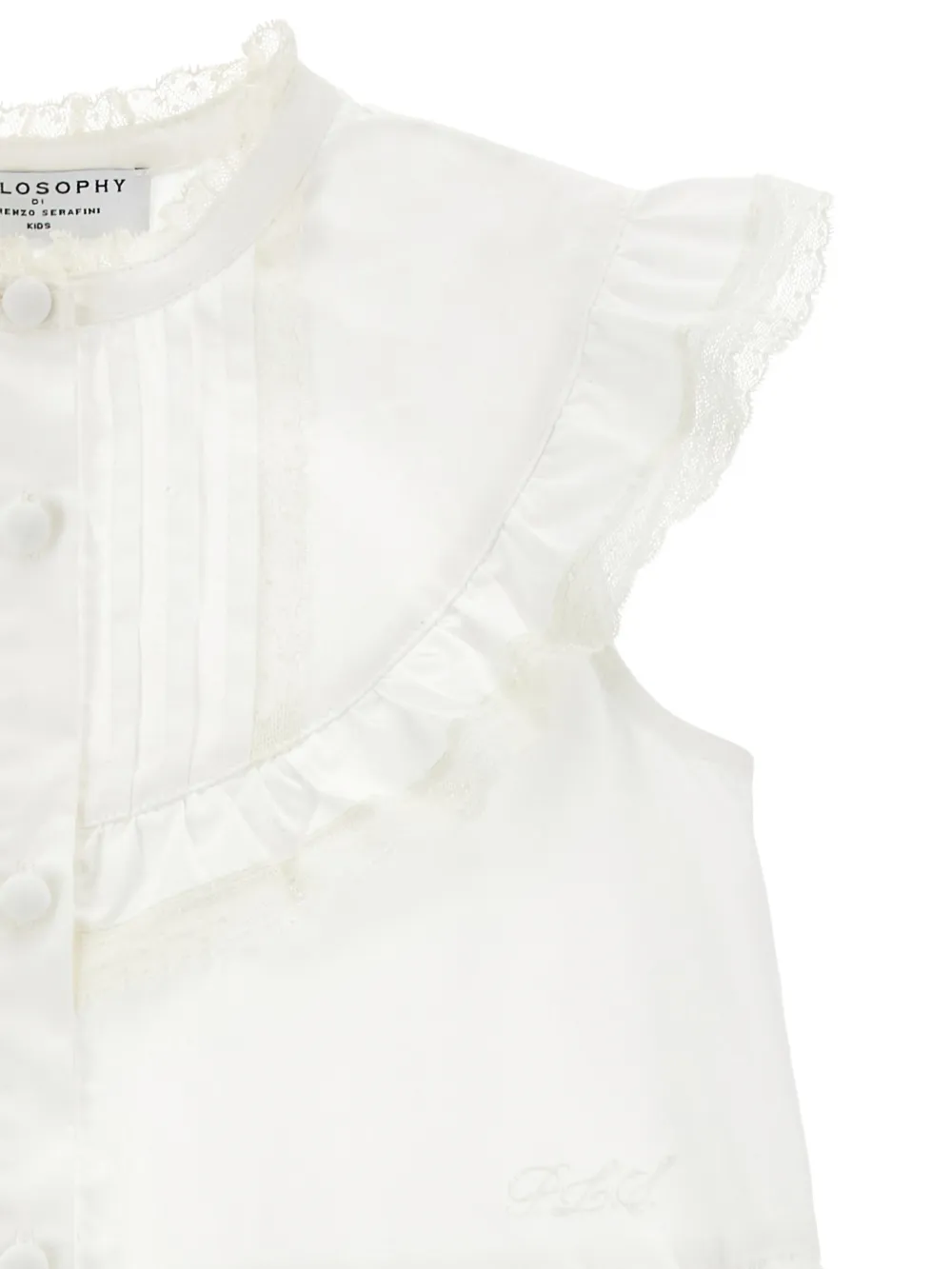 Philosophy Di Lorenzo Serafini Kids Jurk met ruches Wit