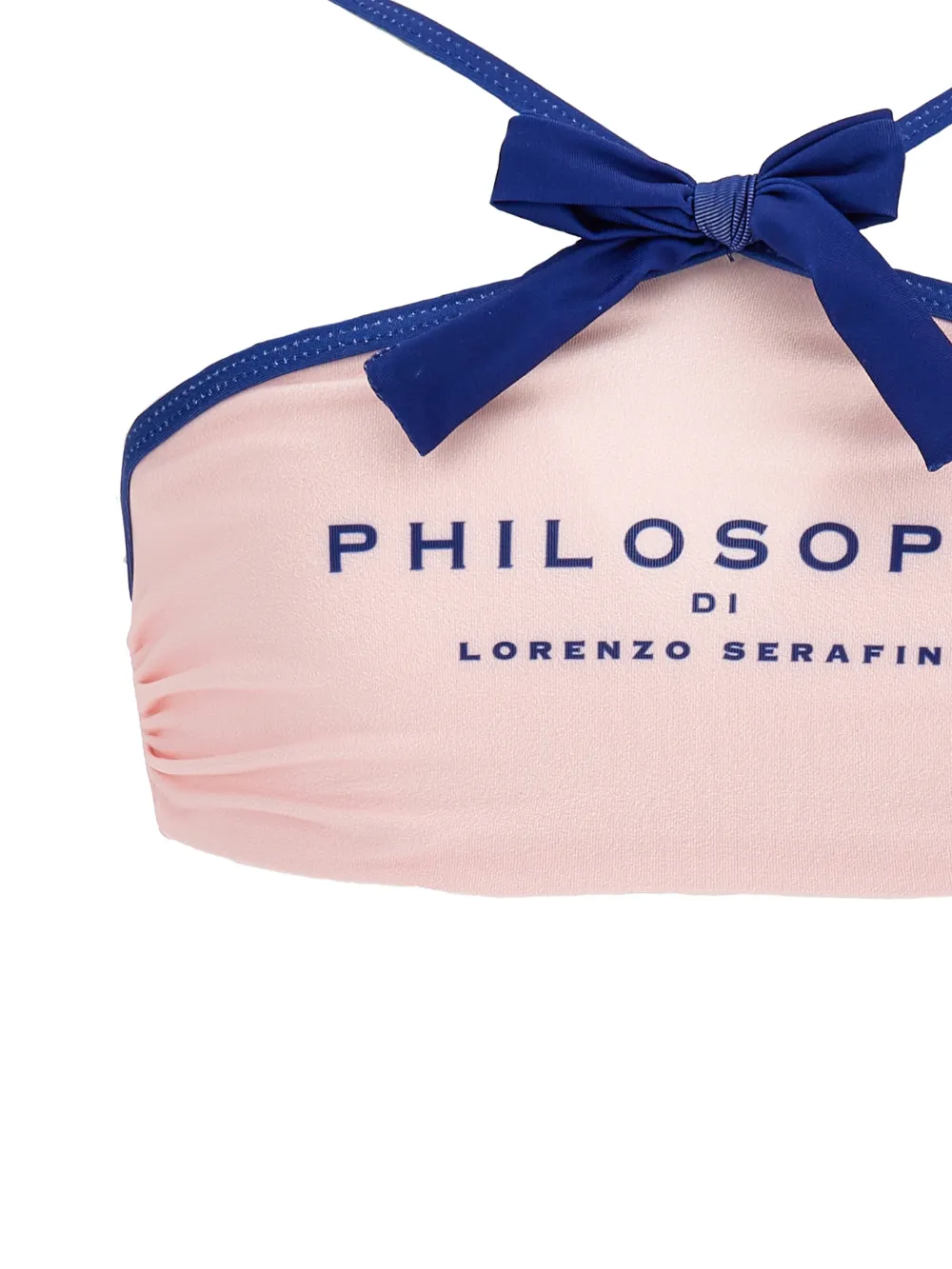 Philosophy Di Lorenzo Serafini Kids Twee gestreepte bikini's met strik Roze