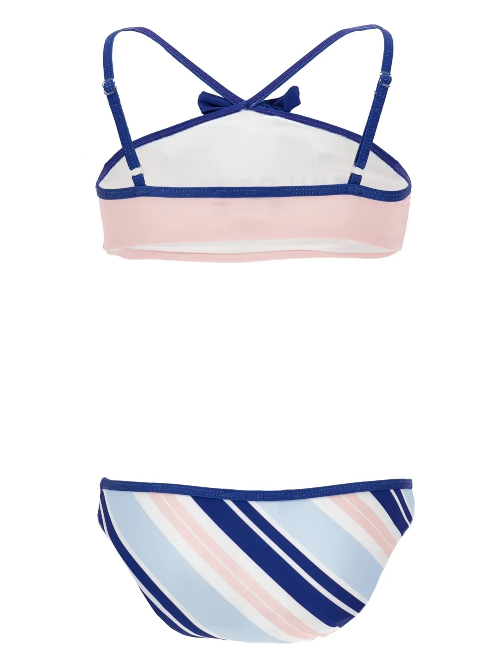 Philosophy Di Lorenzo Serafini Kids Twee gestreepte bikini's met strik Roze