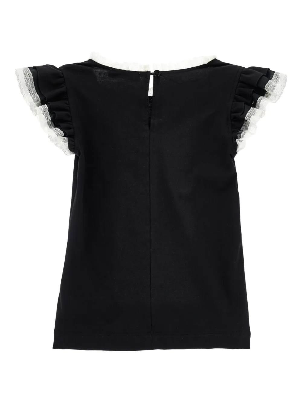 Philosophy Di Lorenzo Serafini Kids Top met kanten afwerking Zwart