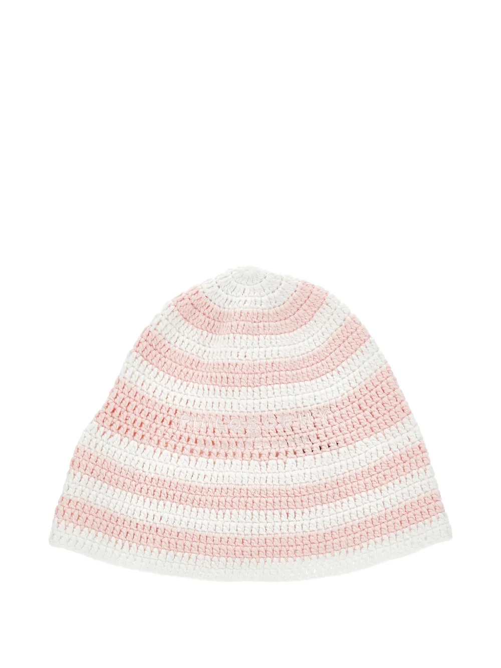 Philosophy Di Lorenzo Serafini Kids Gestreepte gehaakte muts Wit