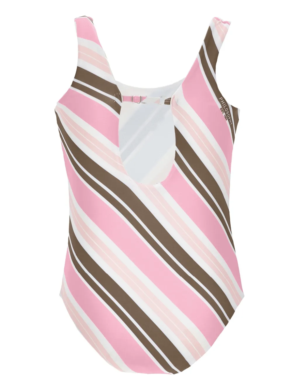  Philosophy Di Lorenzo Serafini Kids Striped-pattern Swimsuit - Pink 