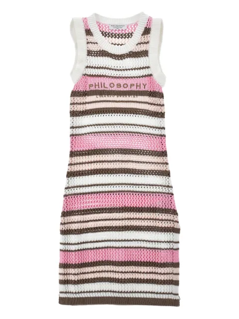 Philosophy Di Lorenzo Serafini Kids striped-pattern dress