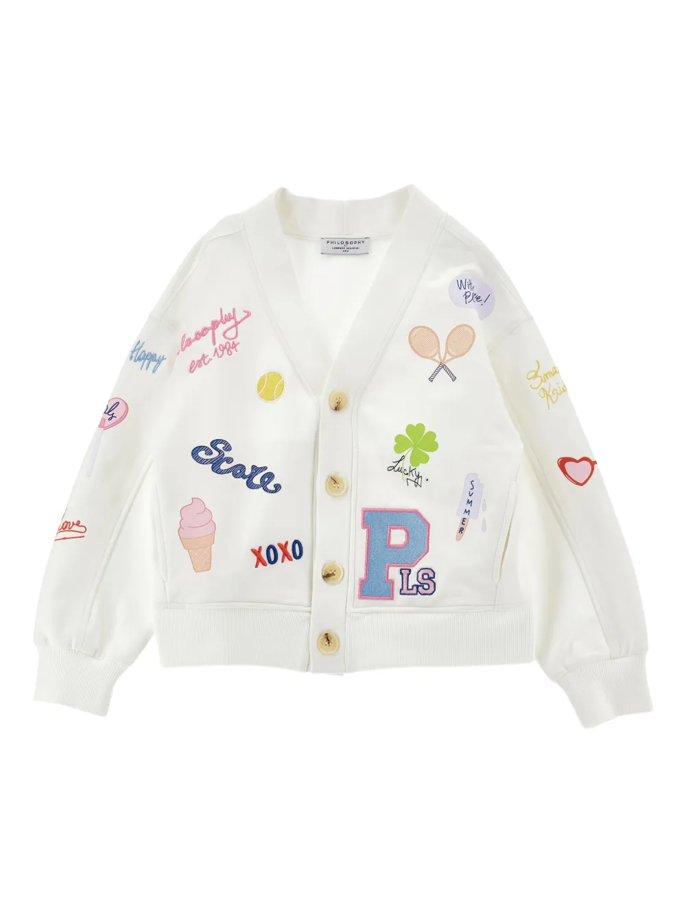 Philosophy Di Lorenzo Serafini Kids Cardigan con bottoni - Bianco