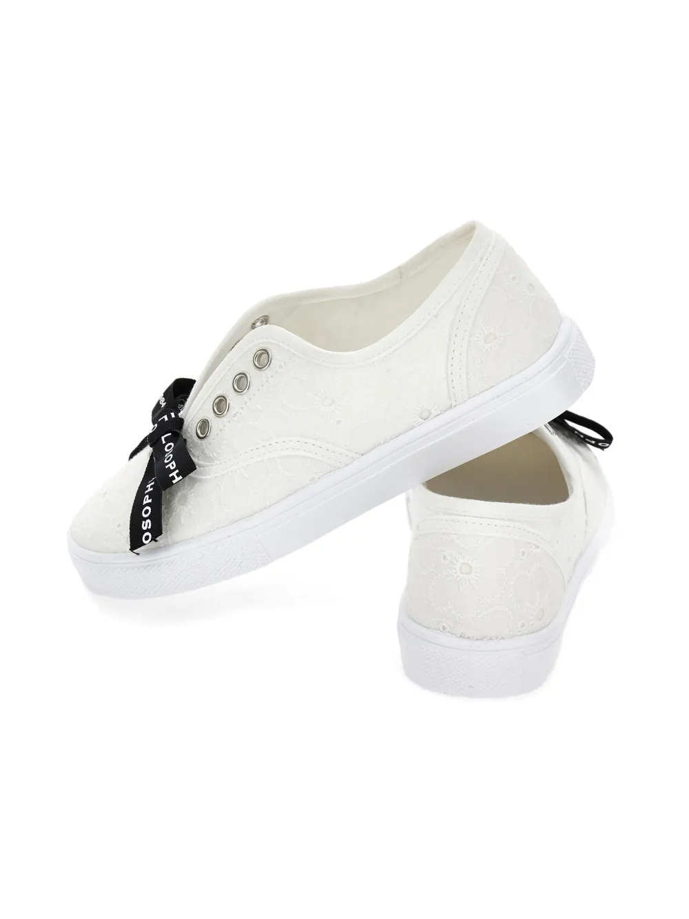 Philosophy Di Lorenzo Serafini Kids Sneakers verfraaid met strik Wit