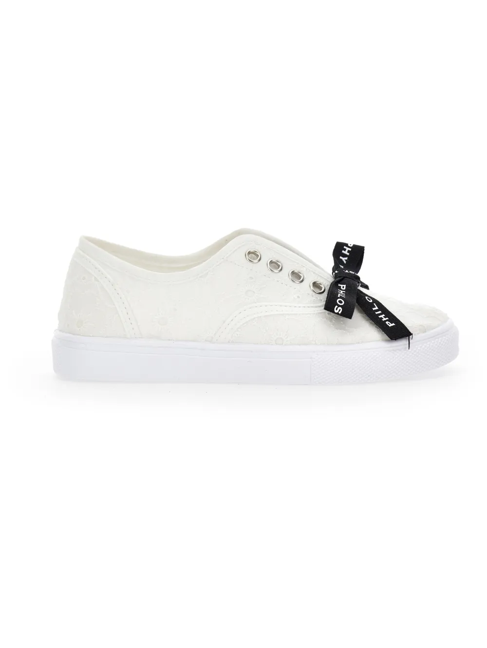 Philosophy Di Lorenzo Serafini Kids Sneakers verfraaid met strik Wit