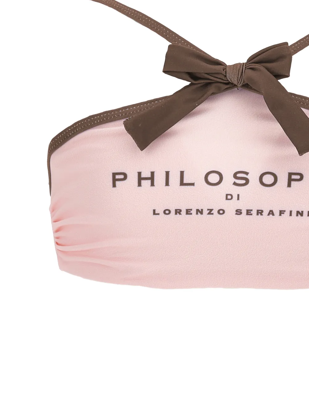 Philosophy Di Lorenzo Serafini Kids Twee gestreepte bikini's met strik Roze