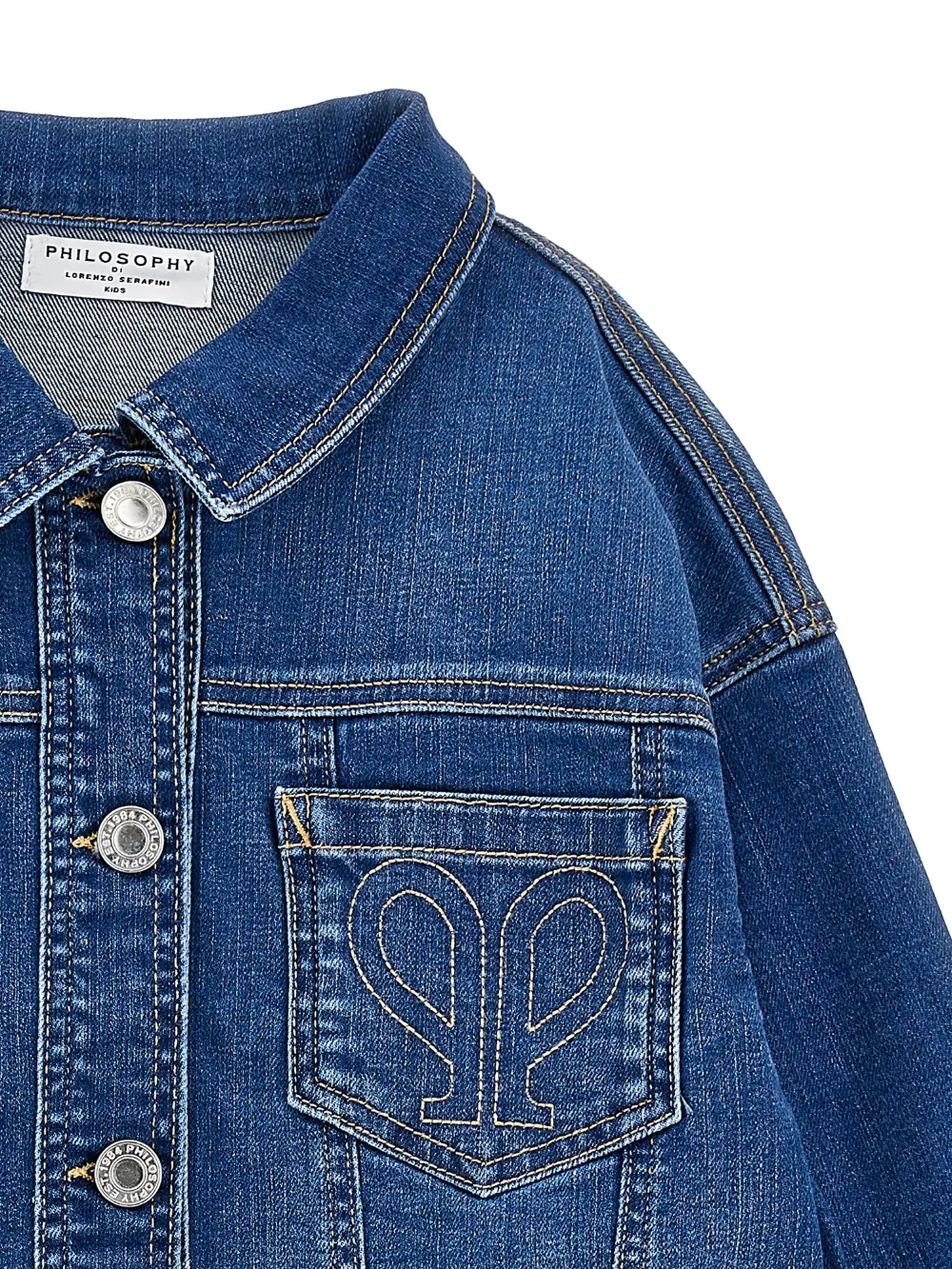 Philosophy Di Lorenzo Serafini Kids Jack met geborduurde knopen Blauw