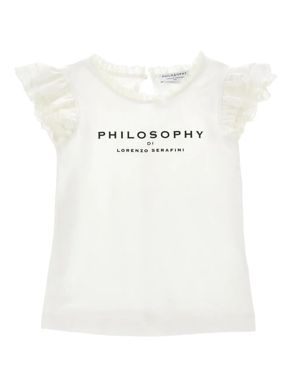 Philosophy Di Lorenzo Serafini Kids T-shirt con ruches - Bianco
