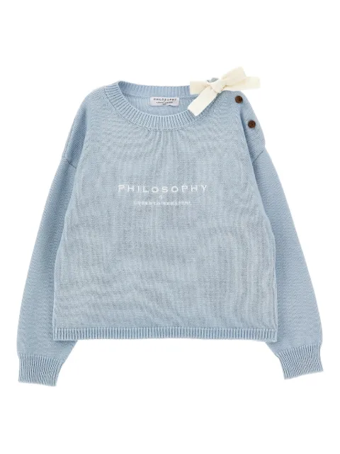 Philosophy Di Lorenzo Serafini Kids bow-buttoned sweater