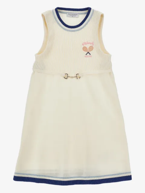 Philosophy Di Lorenzo Serafini Kids vestido tejido de canalé bordado