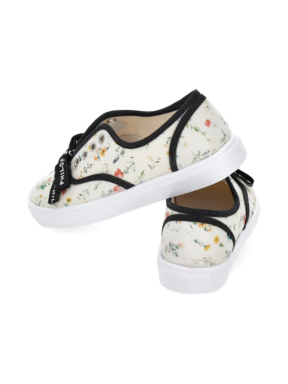 Philosophy Di Lorenzo Serafini Kids Sneakers met bloemenprint Beige