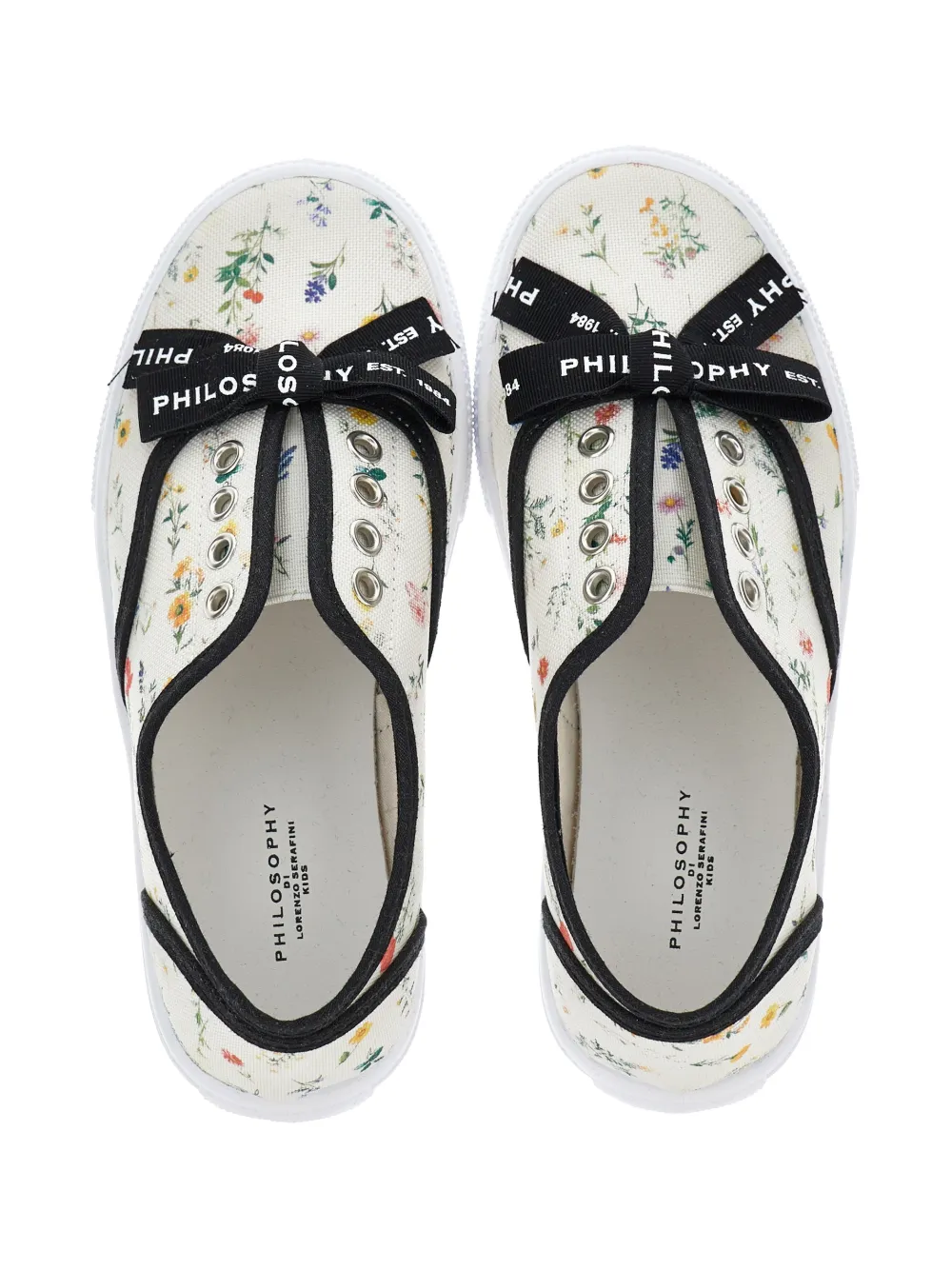 Philosophy Di Lorenzo Serafini Kids Sneakers met bloemenprint Beige