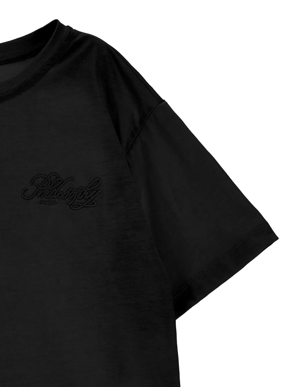 Philosophy Di Lorenzo Serafini Kids T-shirt met geborduurd logo Zwart