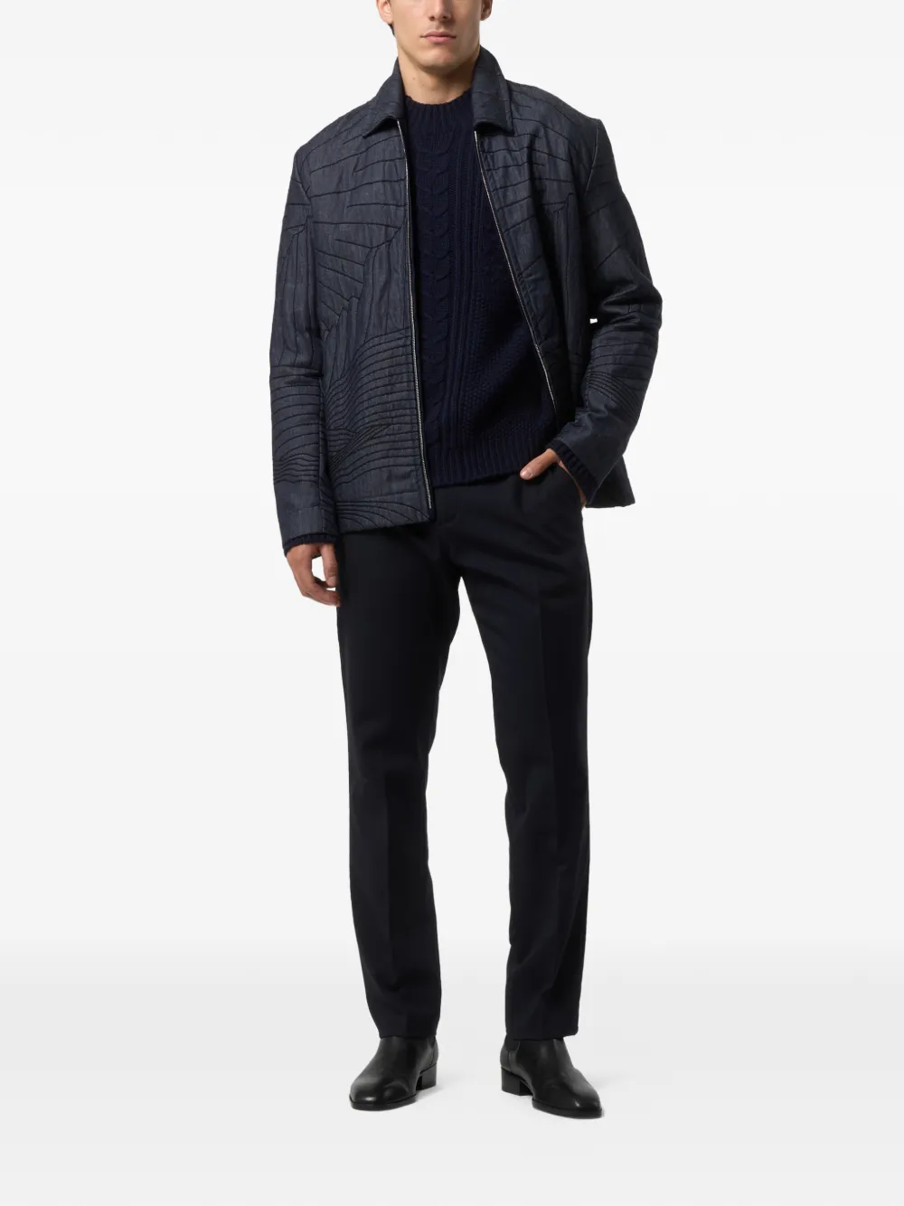 DONDUP cable knit sweater - Blauw