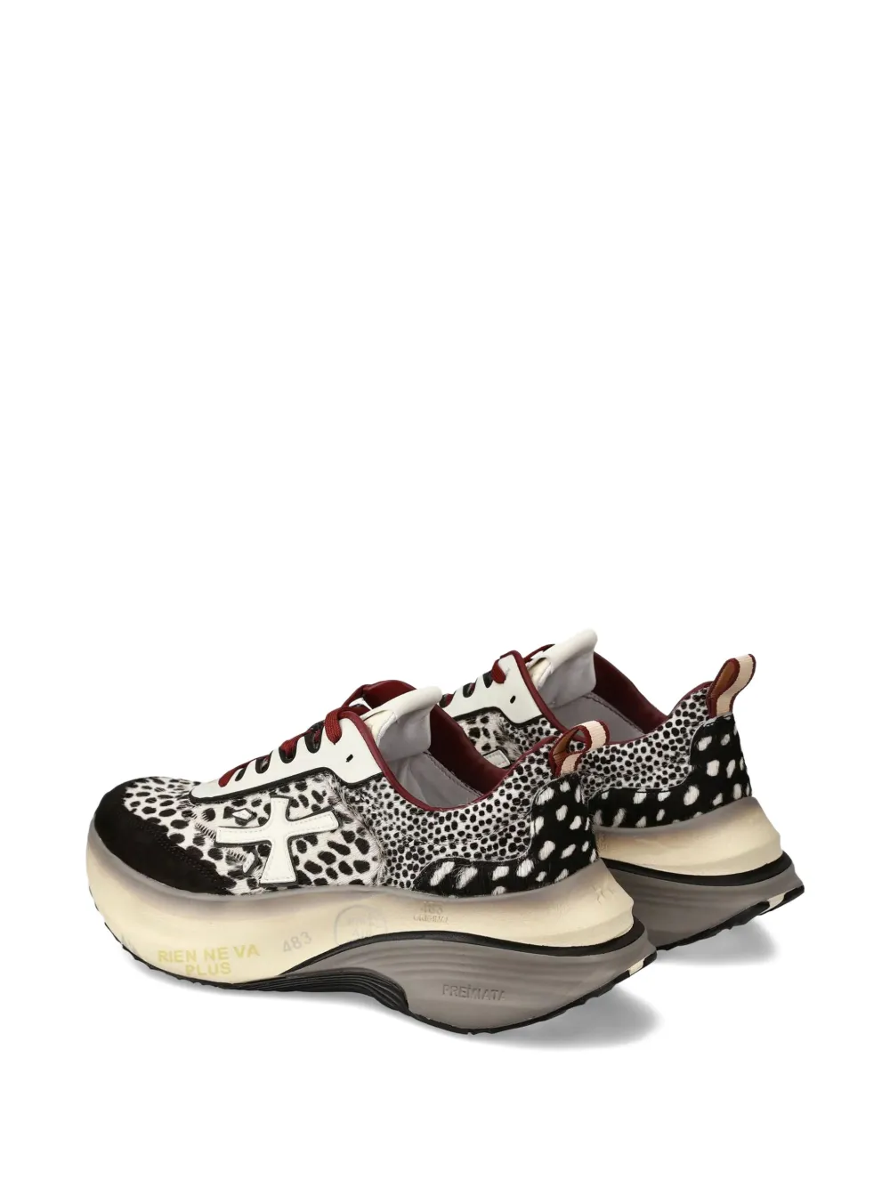 Premiata logo lace-up sneakers Wit