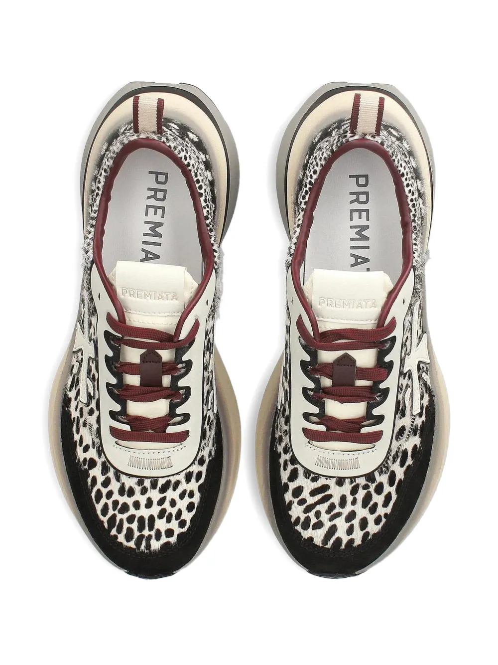 Premiata logo lace-up sneakers Wit