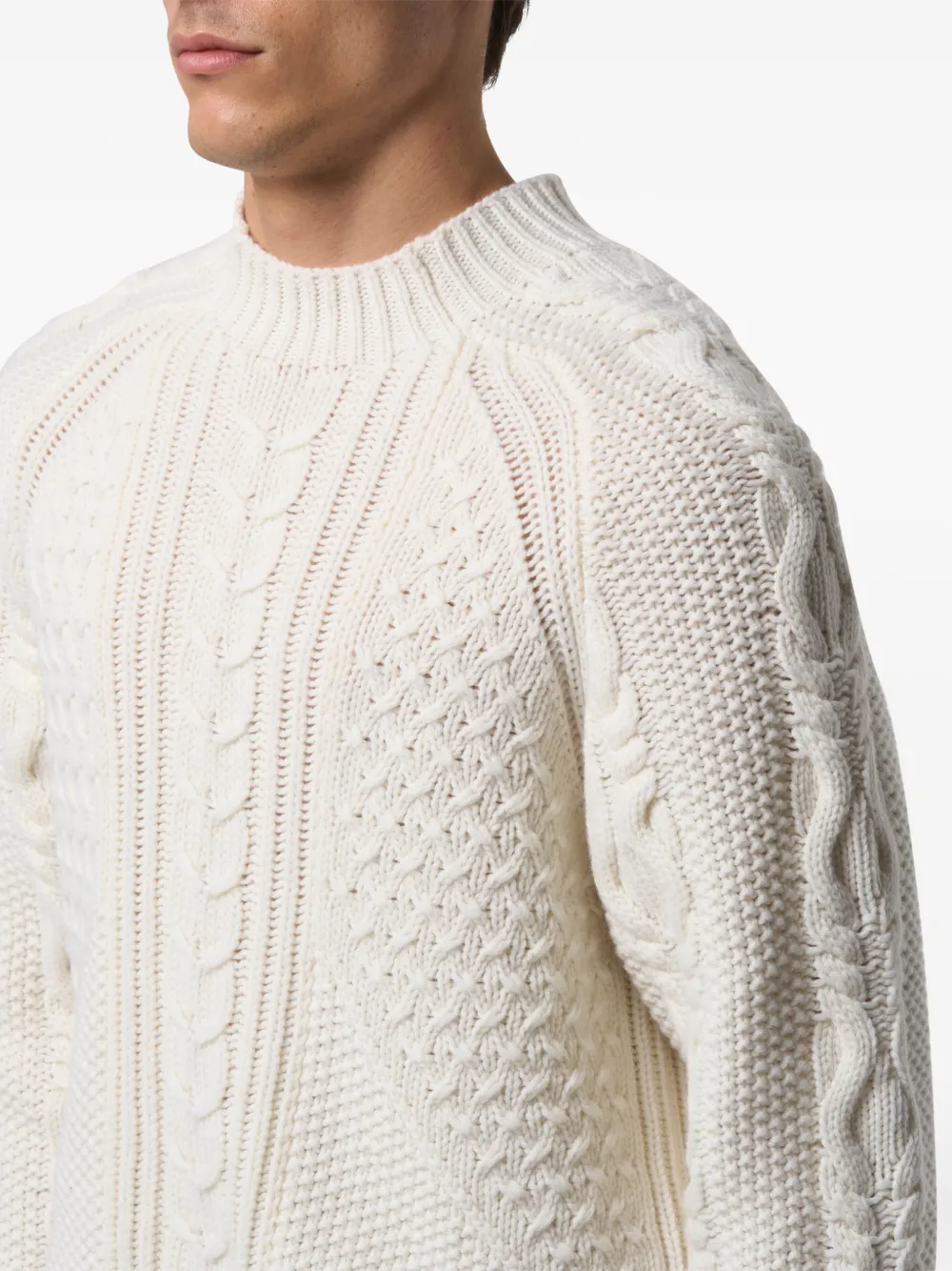 DONDUP Cable knit sweater - Beige