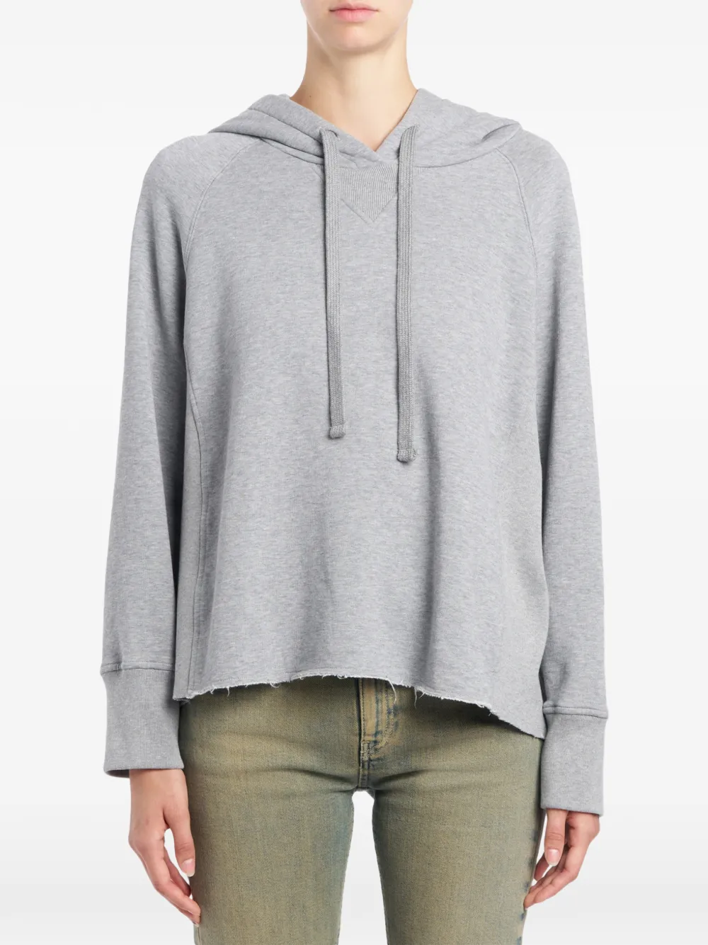 DONDUP frayed-hem hoodie - Grijs