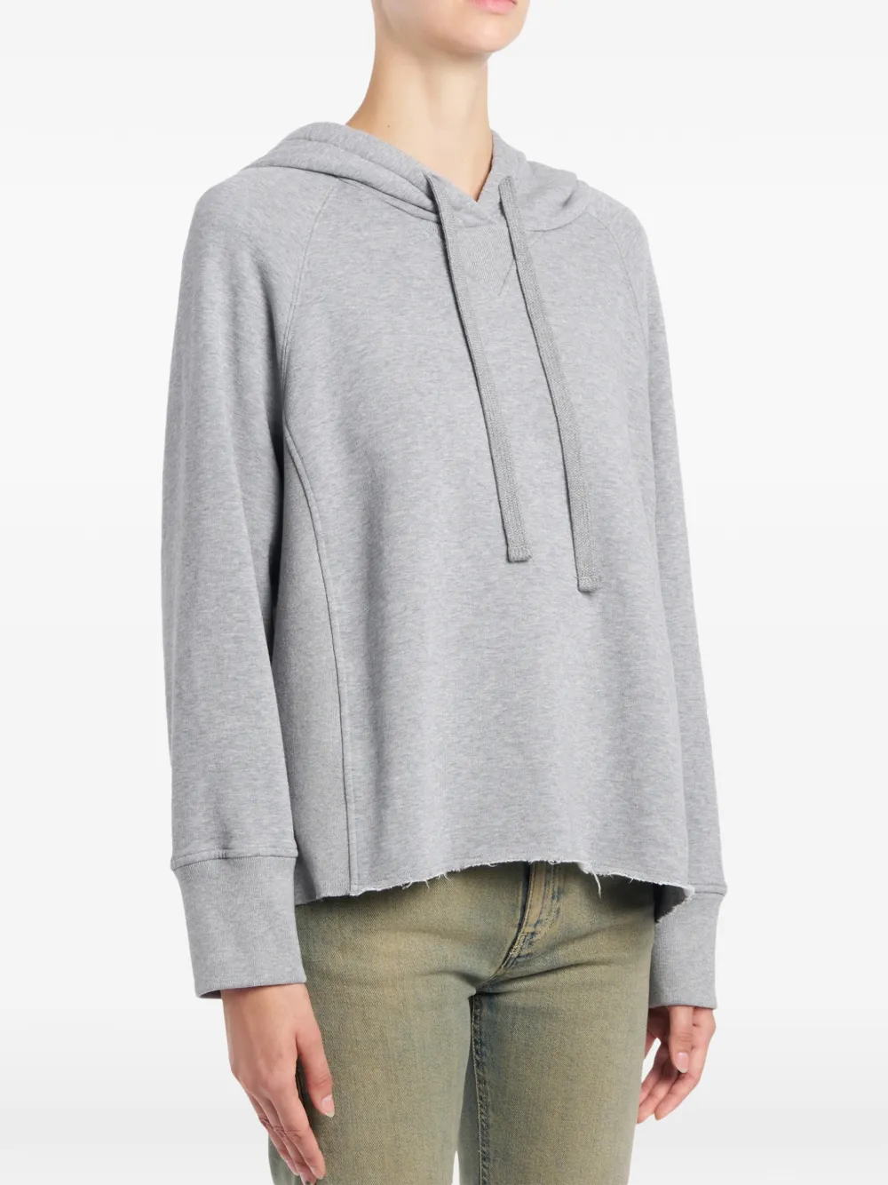 Dondup Casual Gray Hoodie With Drawstring And Ribbed Cuffs In Gray
