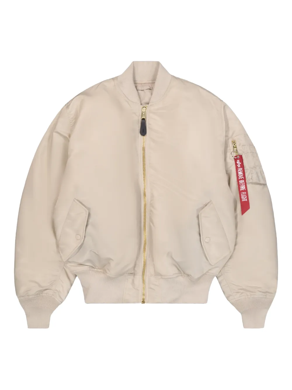 Alpha Industries MA-1 Heritage jack met ritszak Beige