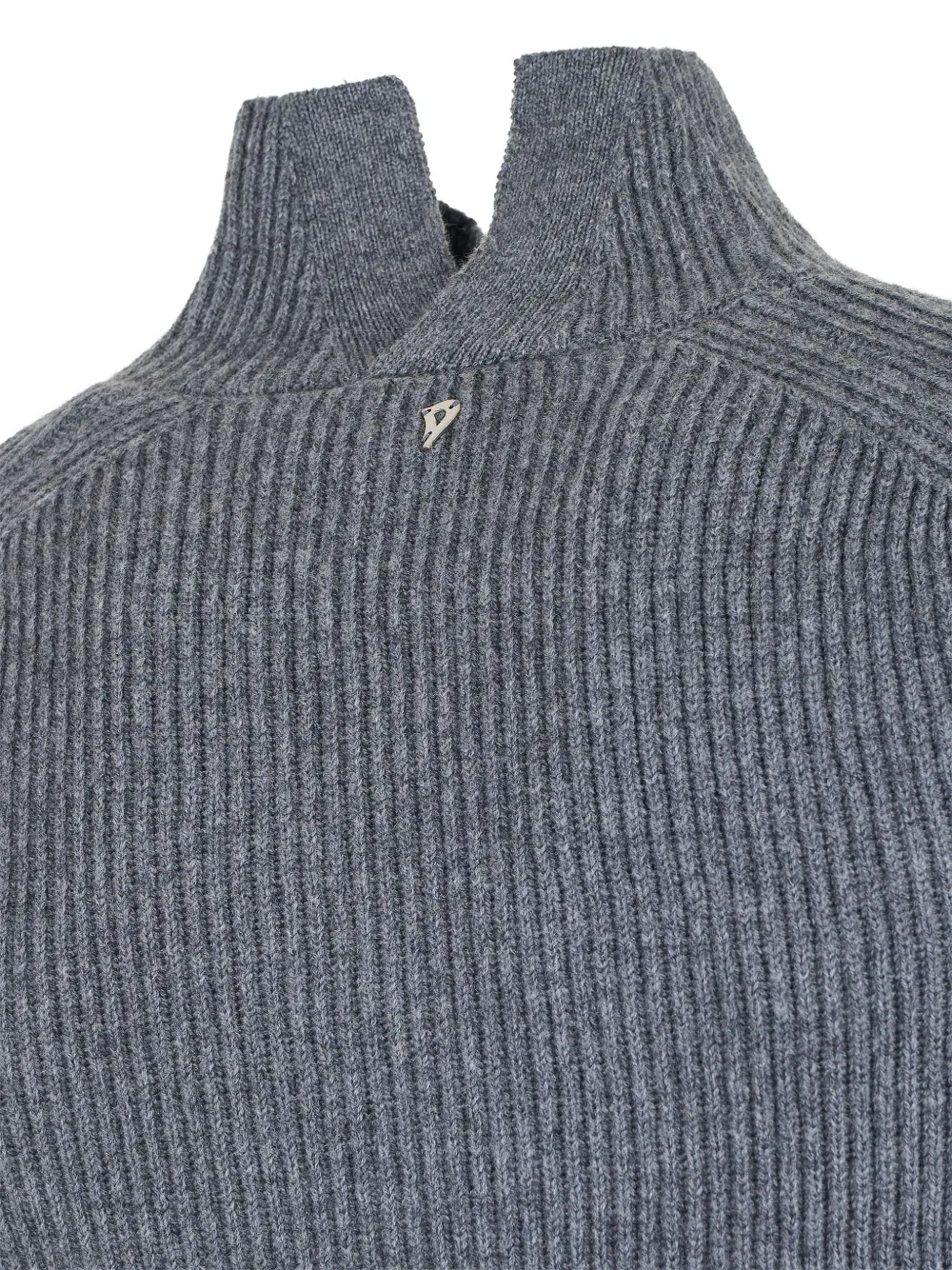 DONDUP ribbed high-neck sweater Grijs