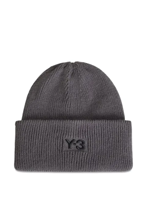 Y-3 logo beanie hat