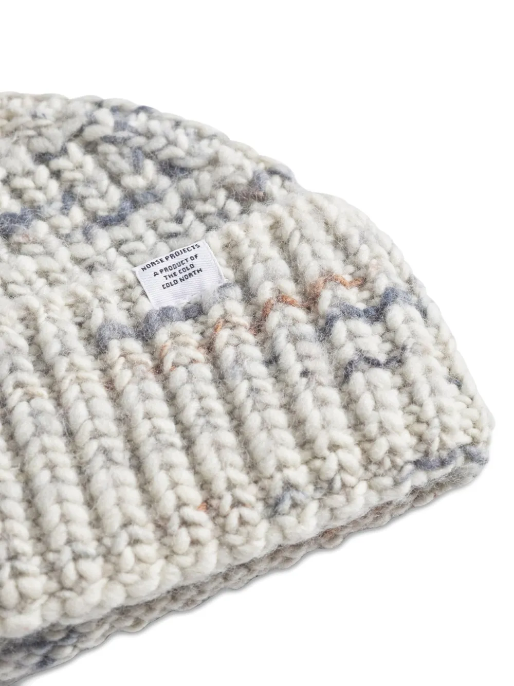 Norse Projects knitted beanie hat - Beige