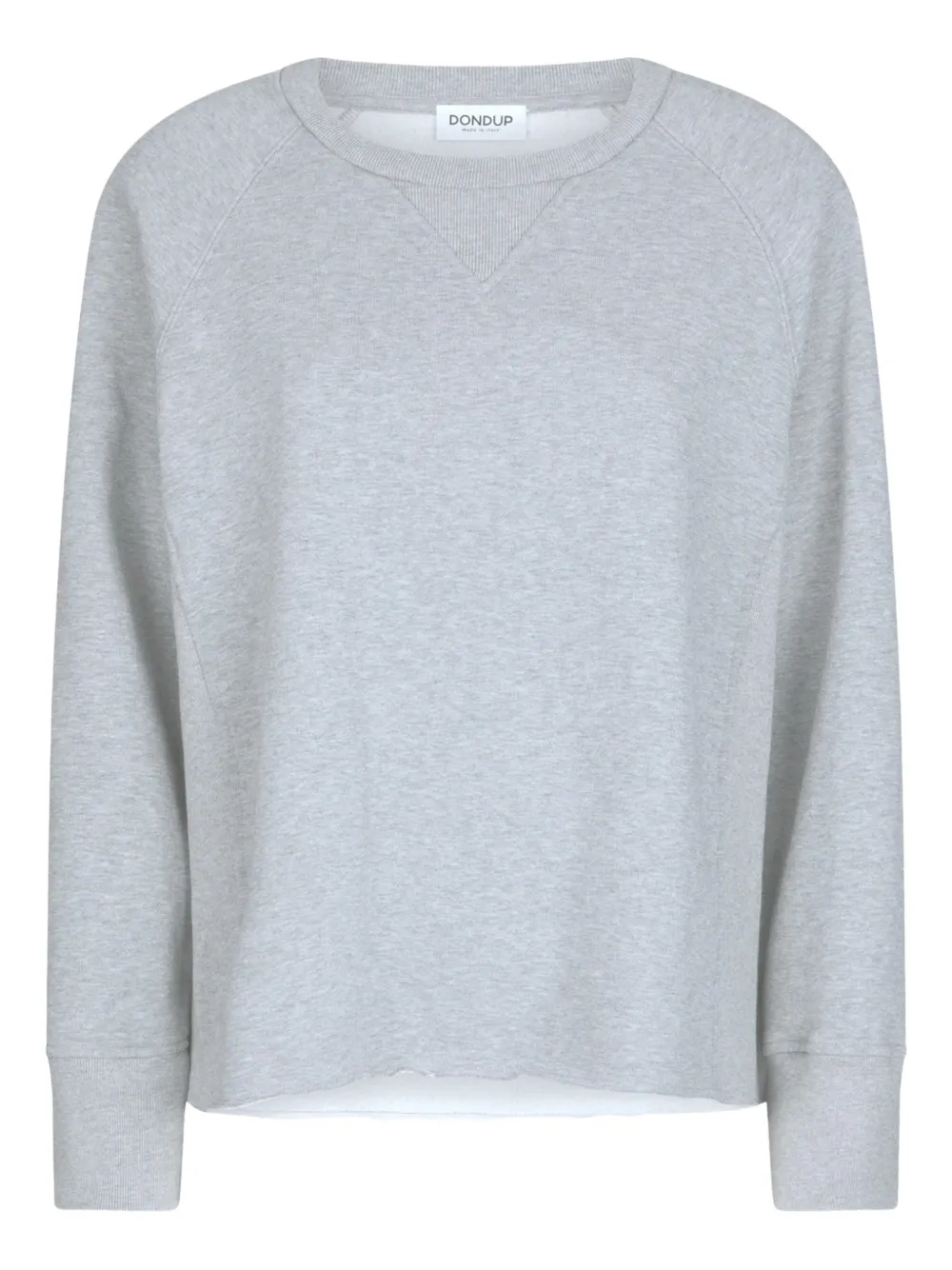Dondup Raw-hem Crew-neck Sweatshirt In Blue