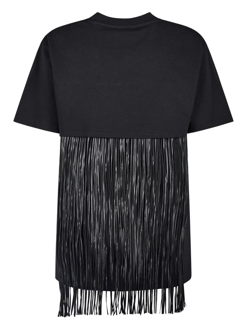 Sportmax fringe-detail T-shirt Zwart
