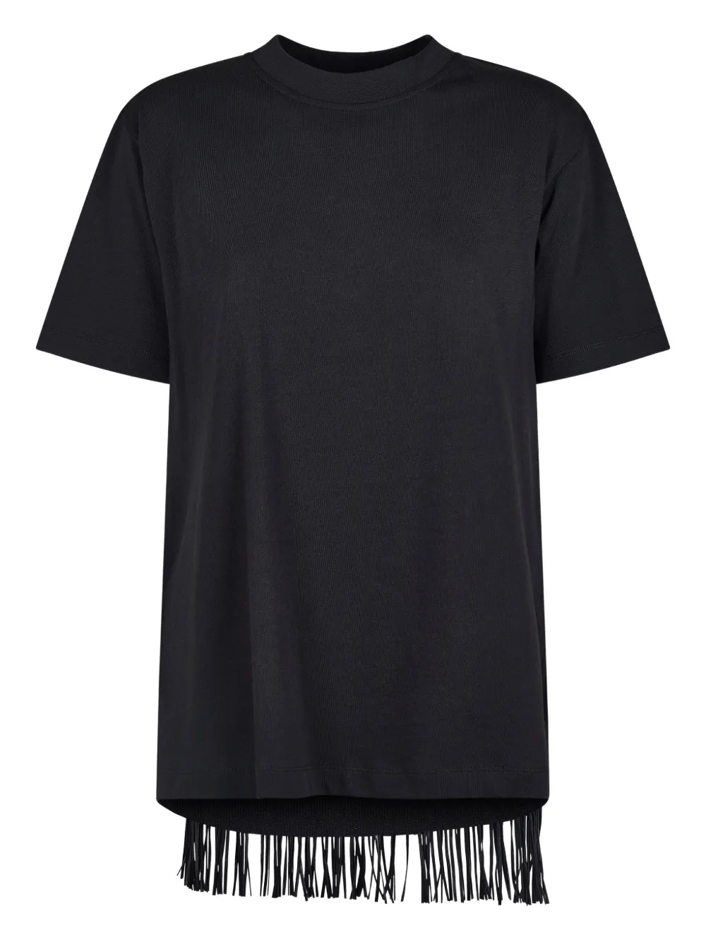 Sportmax fringe-detail T-shirt - Nero