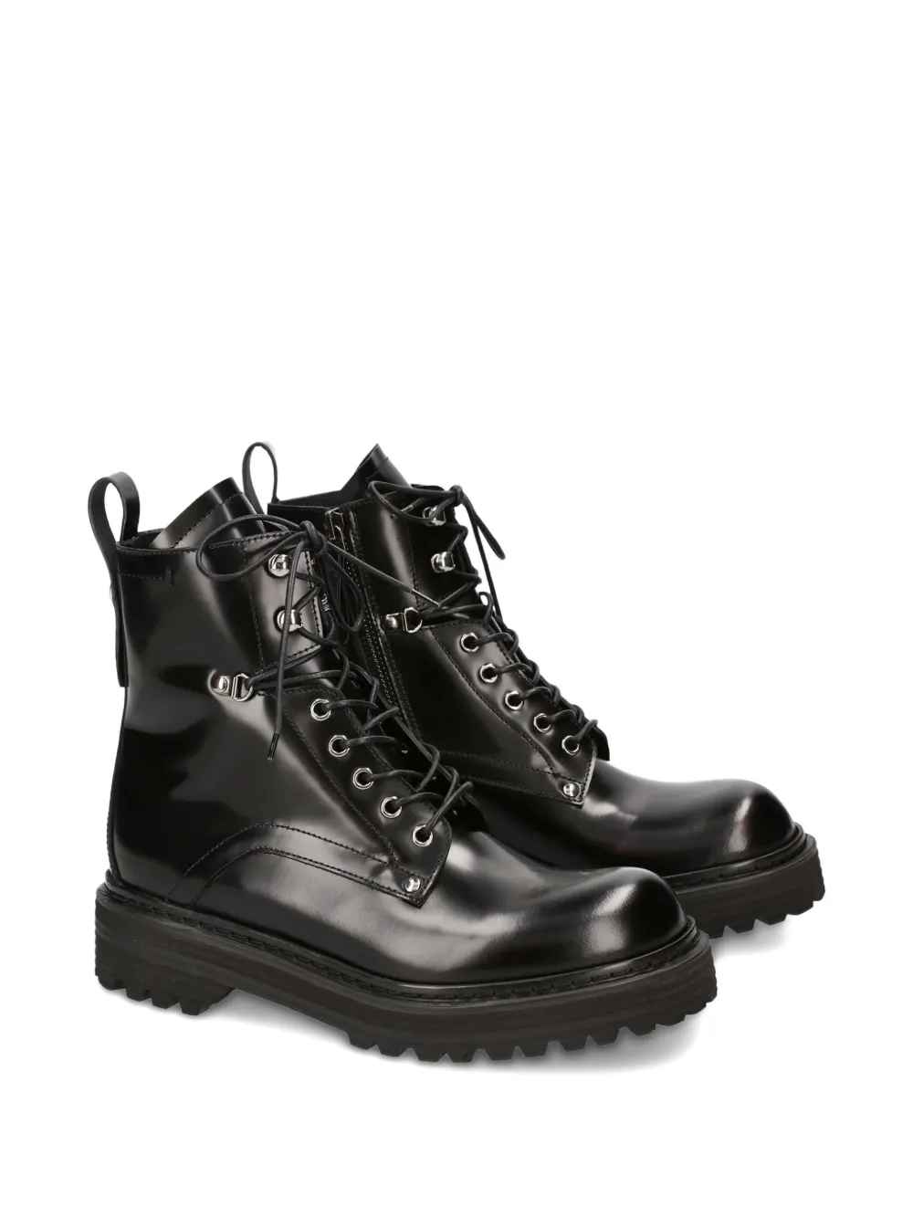 Premiata Lace-up Ankle Boots In Black