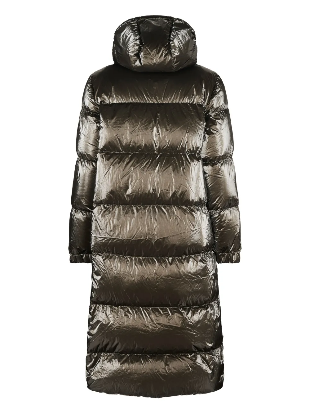 K-way Hooded Padded Jacket In Brown