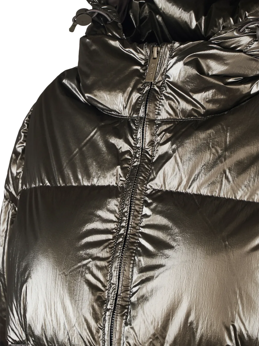 K-way Hooded Padded Jacket In Brown