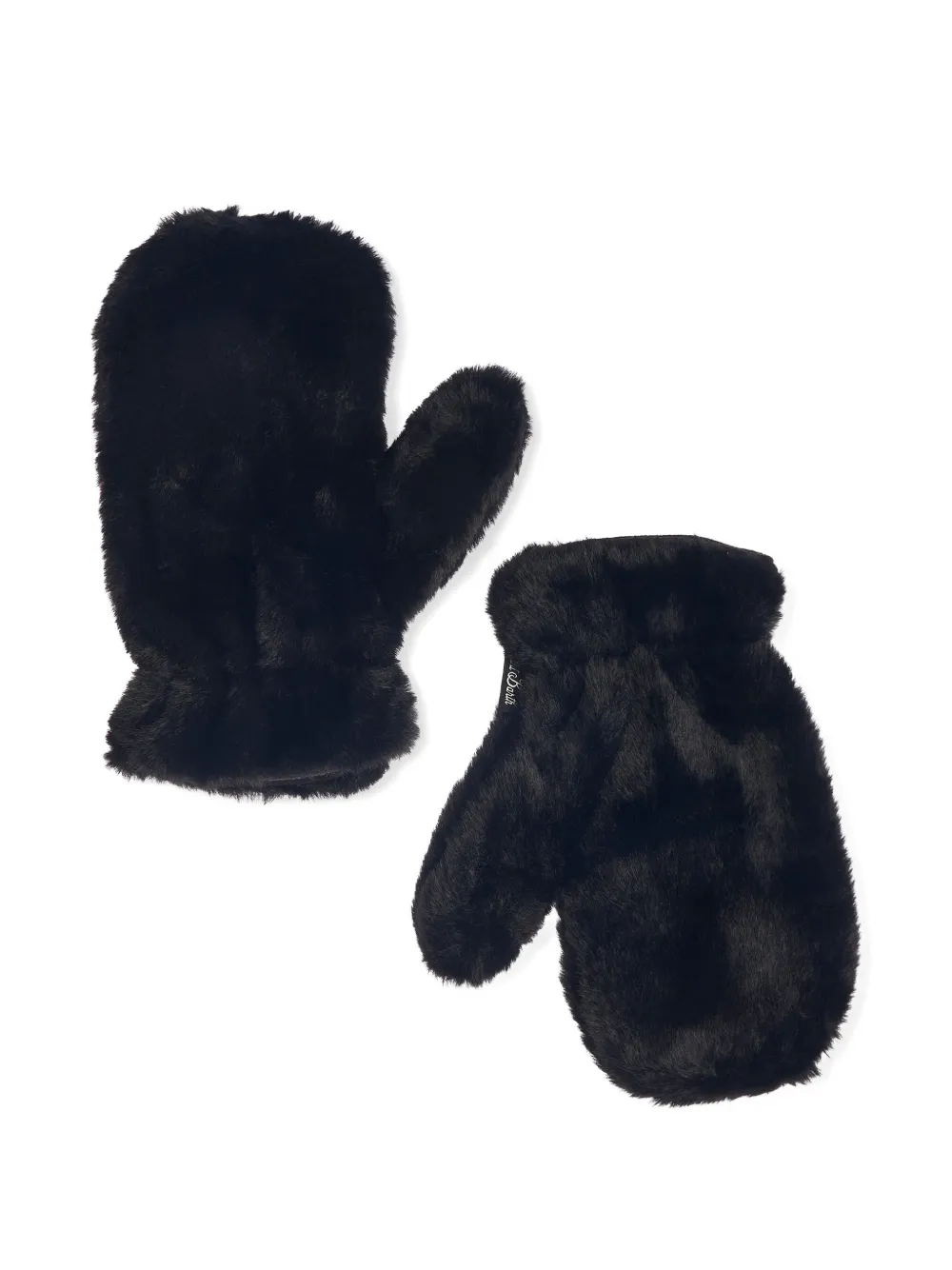 Mc2 Saint Barth Faux Fur Gloves In Black