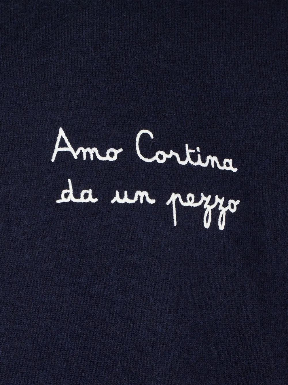 Mc2 Saint Barth Embroidery Crew-neck Sweater In Blue