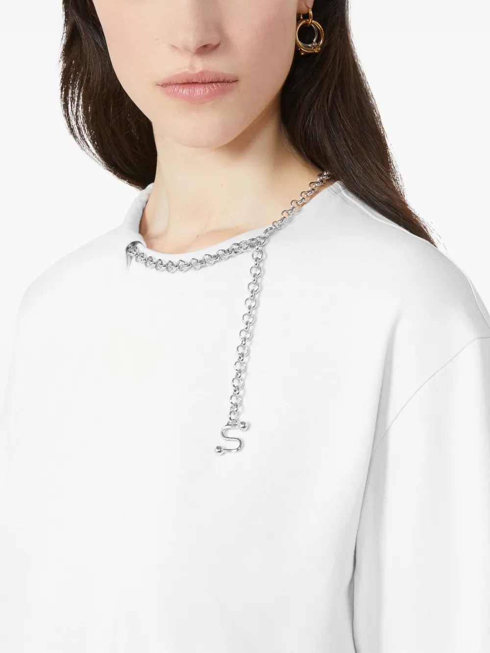 Sportmax Oblato chain T-shirt Wit