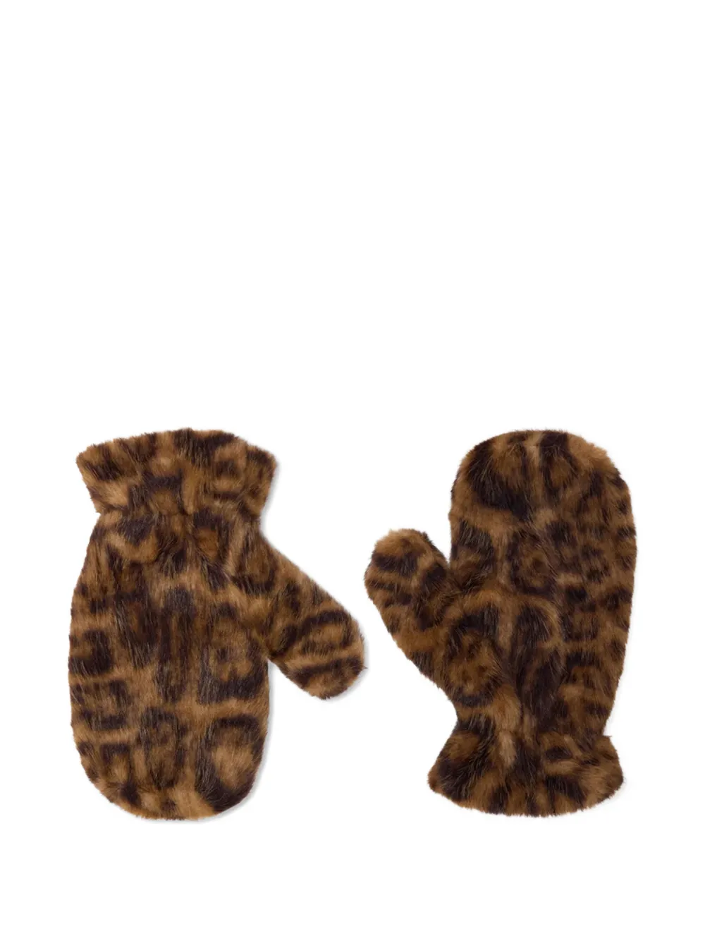 MC2 Saint Barth Muffy leopead-print mittens | 브라운 | Image 1