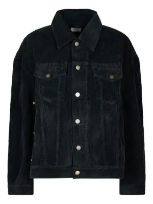 We11done Logo Patch Denim Jacket | Grey | FARFETCH