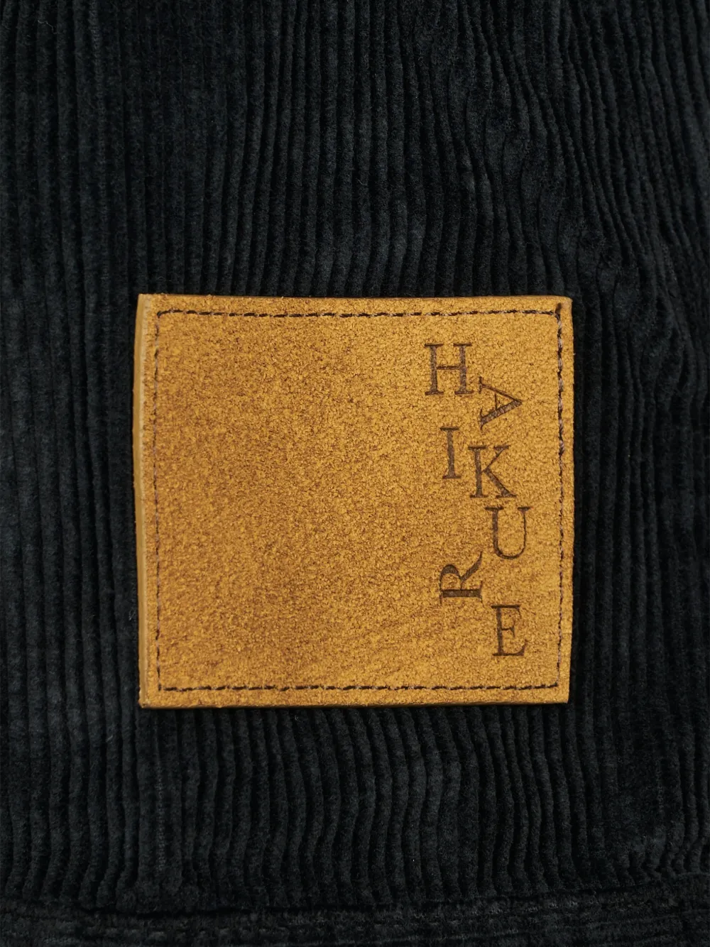 Haikure corduroy button jacket Zwart