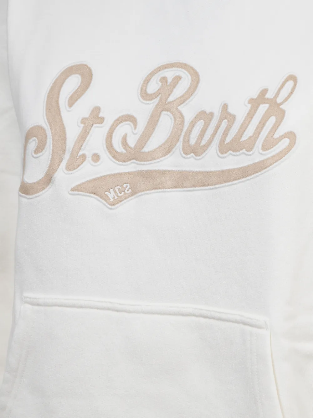 Mc2 Saint Barth Logo Hoodie In White