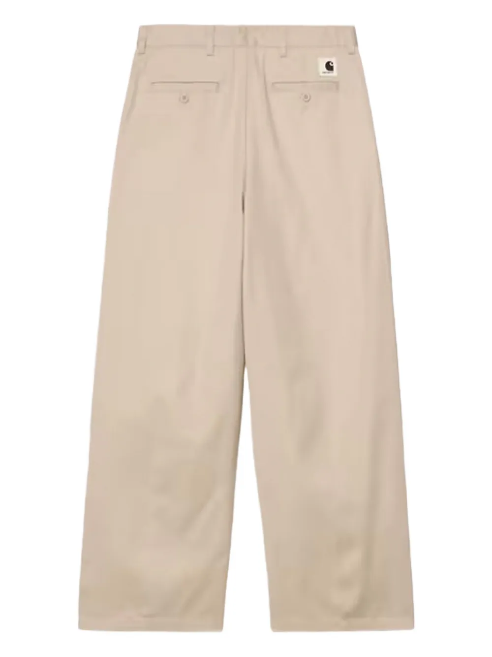 Carhartt Omak Logo-patch Trousers In Neutral