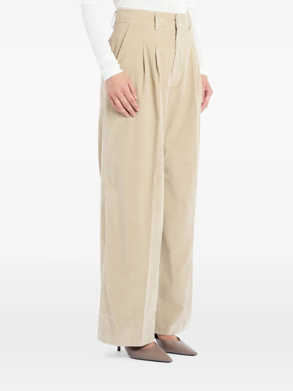 DONDUP Eloise pleated trousers Beige