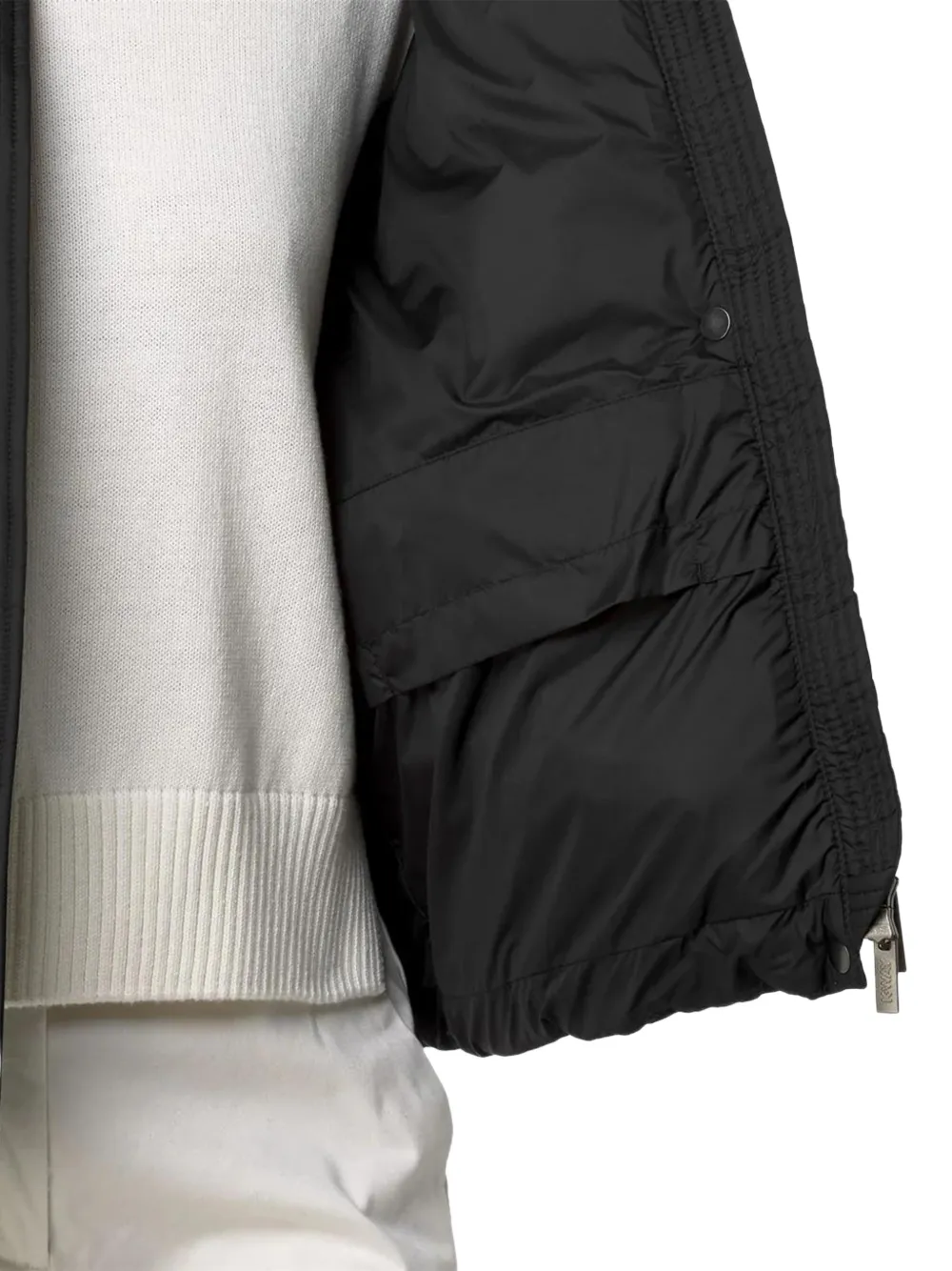 K-Way Lethille hooded quilted jacket Zwart