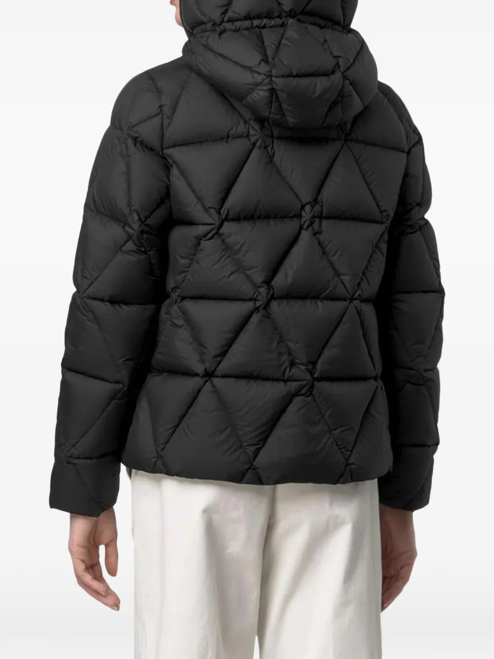 K-Way Lethille hooded quilted jacket Zwart