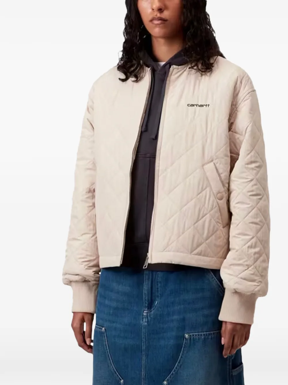 Carhartt Elma Liner Quilted Zip Jacket In Neutral