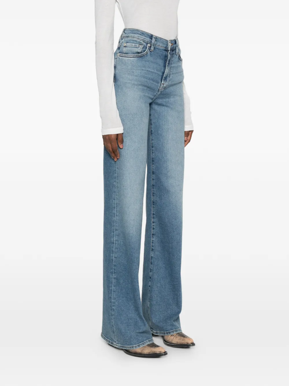  7 For All Mankind Modern Dojo Five-pocket Jeans - Blue 