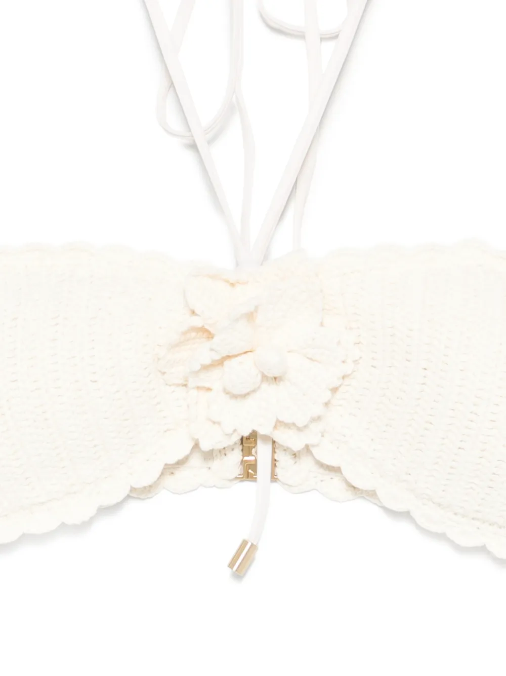  Zimmermann Flower-motif Crochet-knit Bikini - Neutrals 